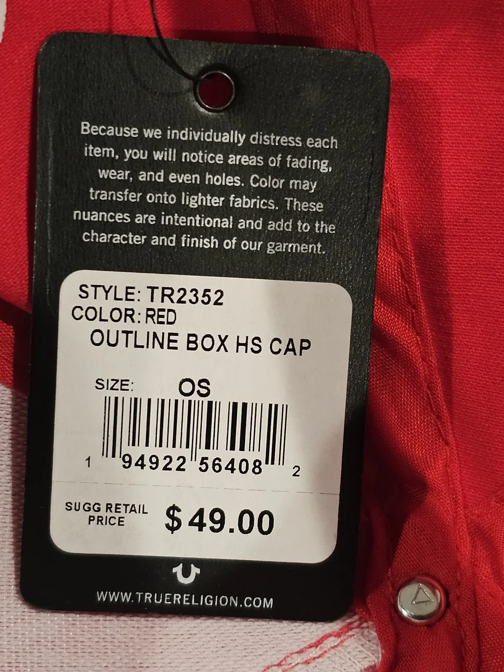 True Religion classic red